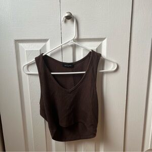 NWOT Eclipse Brown Tank Top
